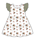 Flutter-Sleeve Tiered Christmas Dress